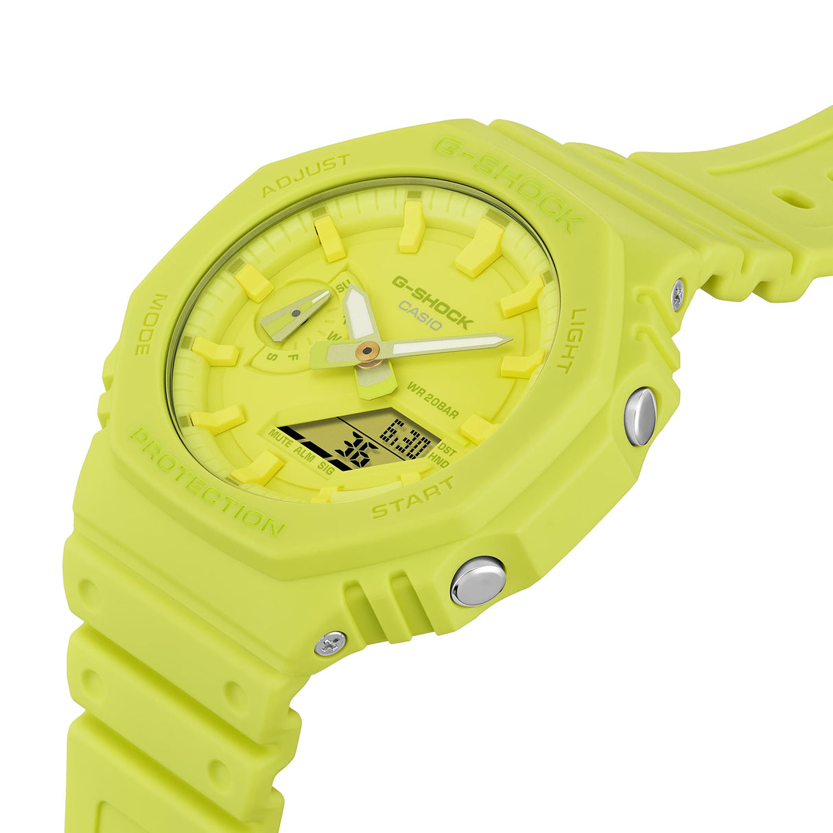 GA-2100 Reloj G-Shock Pulsera de Caucho para Hombre Doble hora