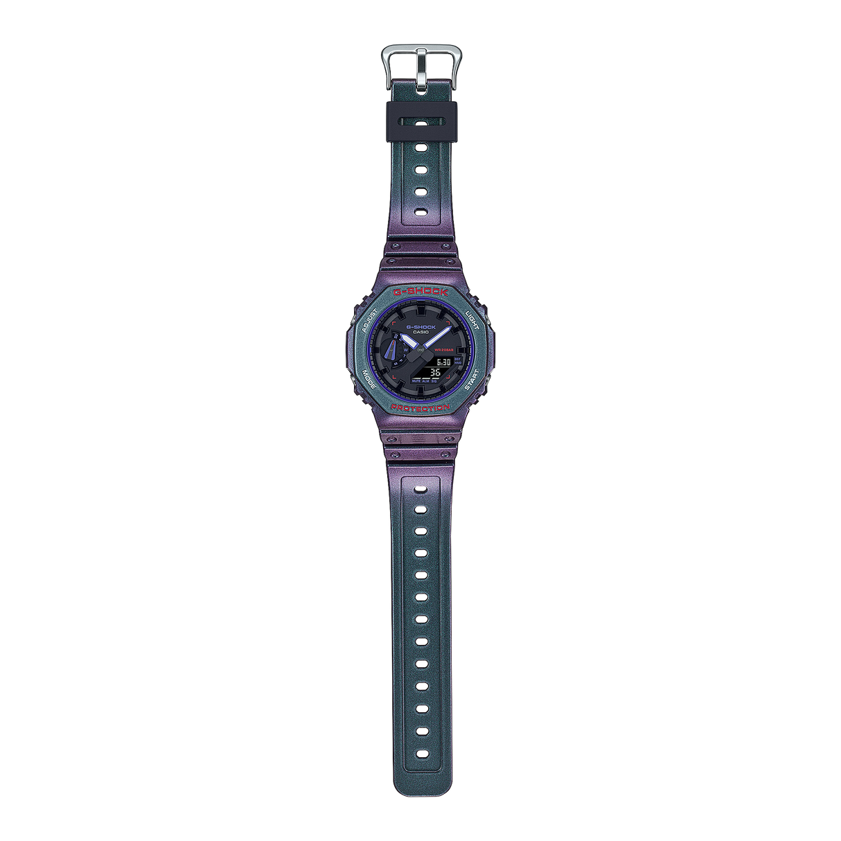 GA-2100 Reloj G-Shock Pulsera de Caucho para Hombre Doble hora
