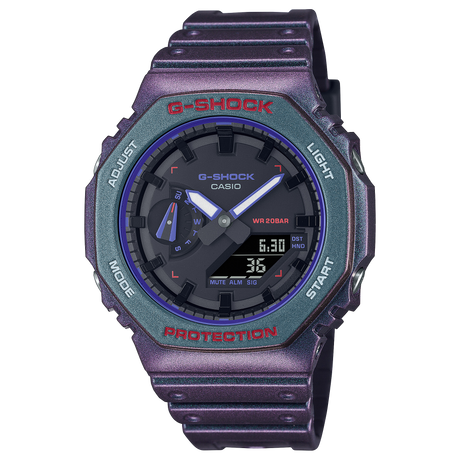 GA-2100 Reloj G-Shock Pulsera de Caucho para Hombre Doble hora