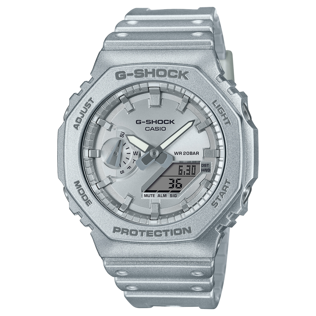 GA-2100 Reloj G-Shock Pulsera de Caucho para Hombre Doble hora