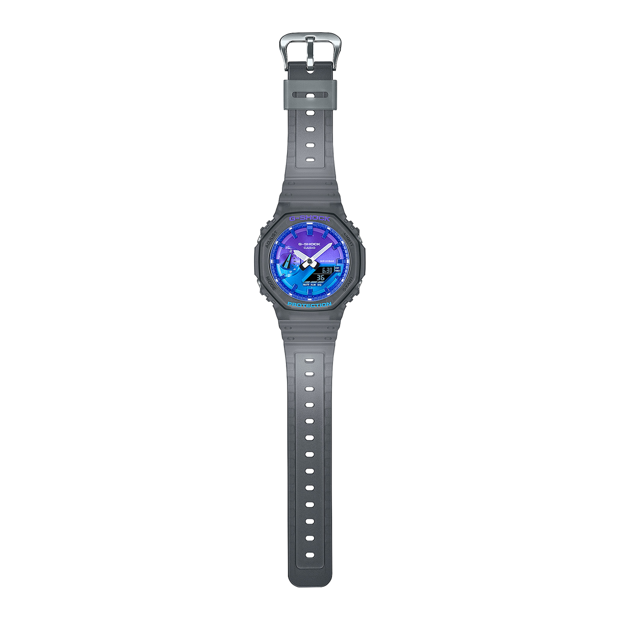 GA-2100 Reloj G-Shock Pulsera de Caucho para Hombre Doble hora