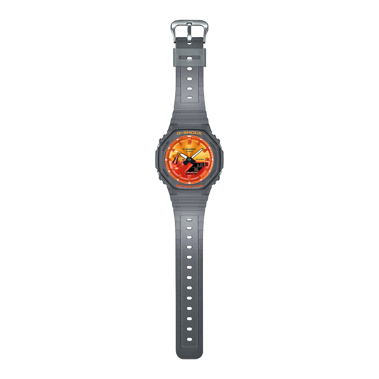 GA-2100 Reloj G-Shock Pulsera de Caucho para Hombre Doble hora