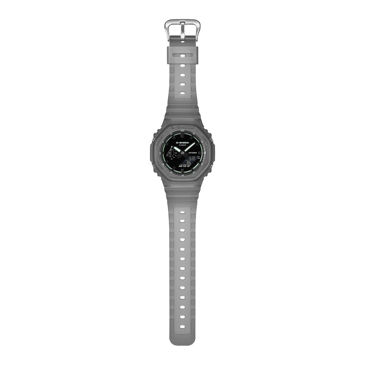 GA-2100 Reloj G-Shock Pulsera de Caucho para Hombre Doble hora