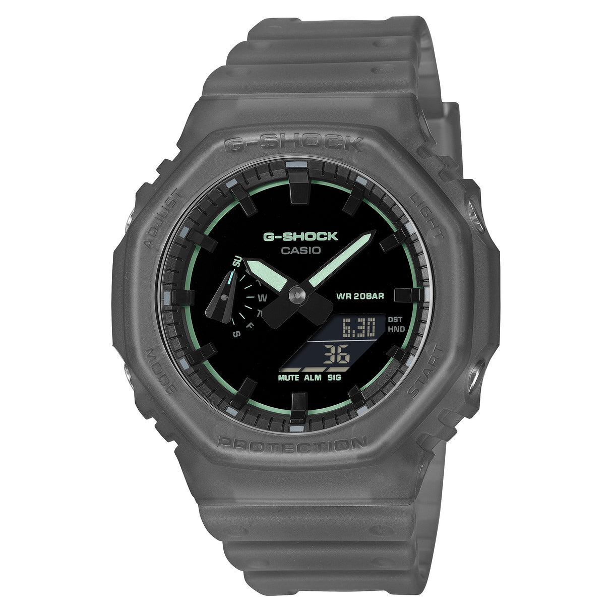 GA-2100 Reloj G-Shock Pulsera de Caucho para Hombre Doble hora