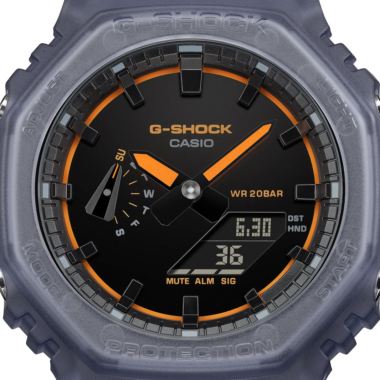 GA-2100 Reloj G-Shock Pulsera de Caucho para Hombre Doble hora