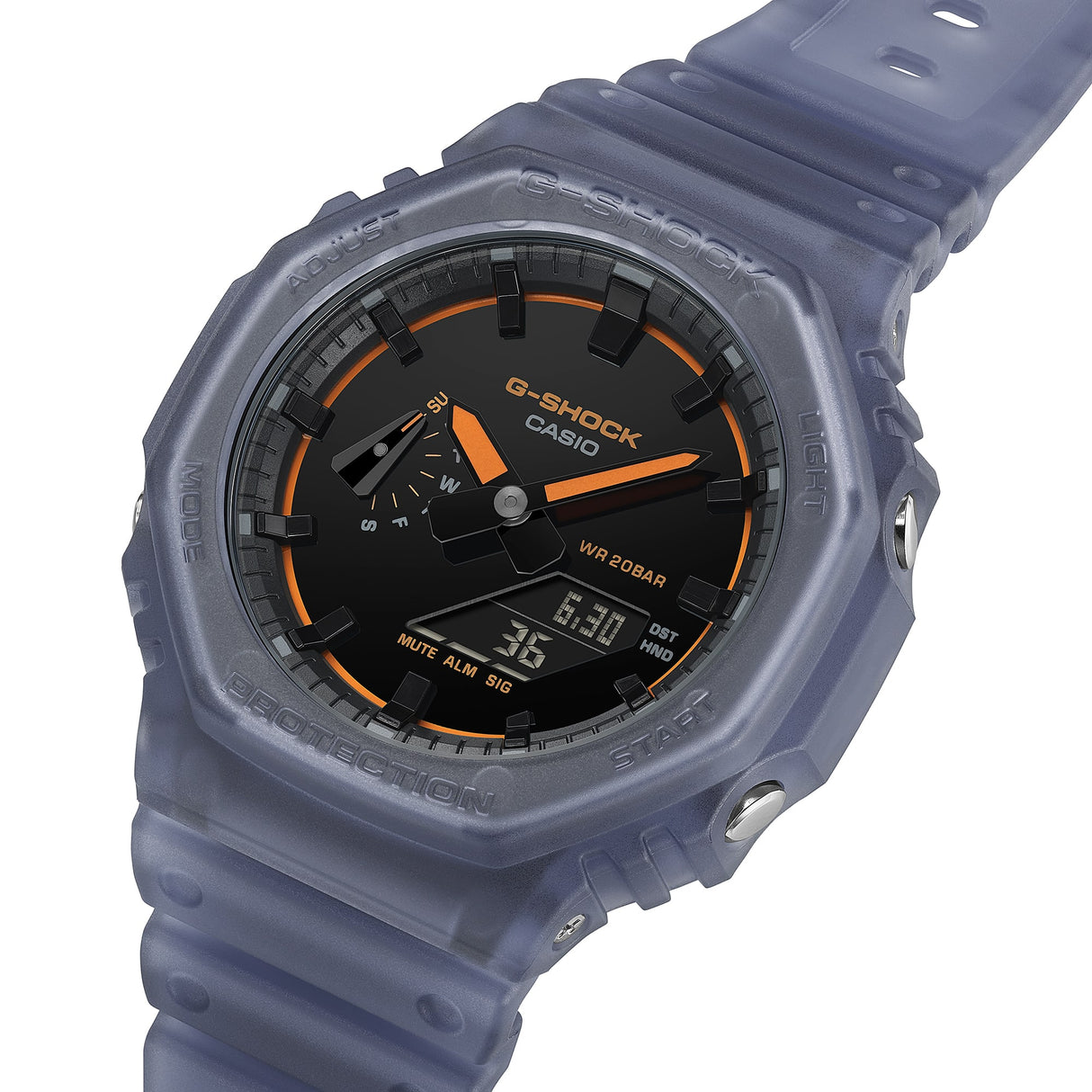 GA-2100 Reloj G-Shock Pulsera de Caucho para Hombre Doble hora