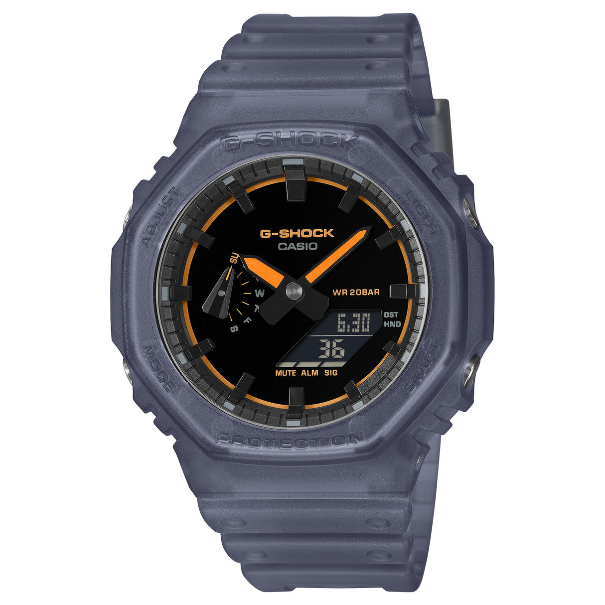 GA-2100 Reloj G-Shock Pulsera de Caucho para Hombre Doble hora