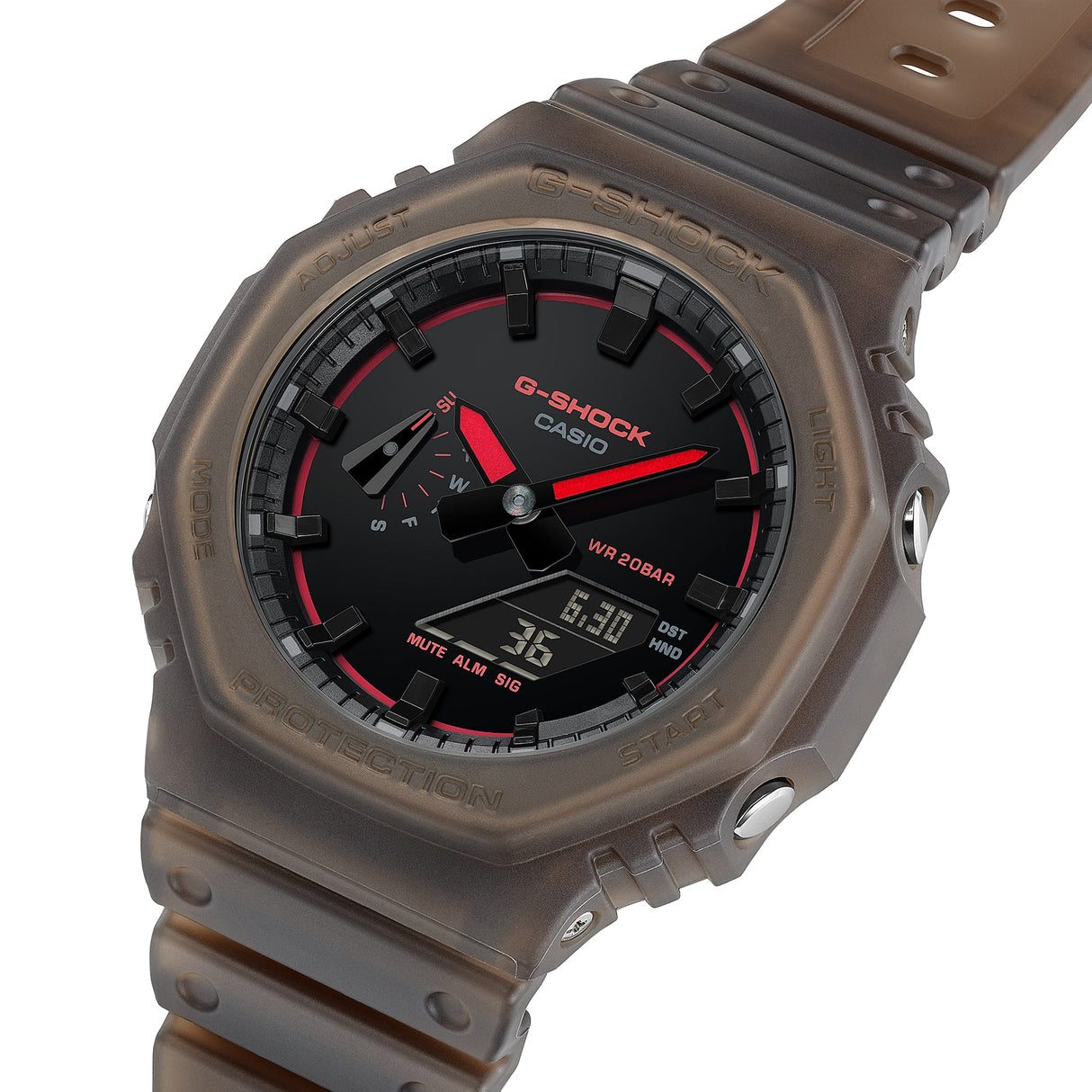 GA-2100 Reloj G-Shock Pulsera de Caucho para Hombre Doble hora
