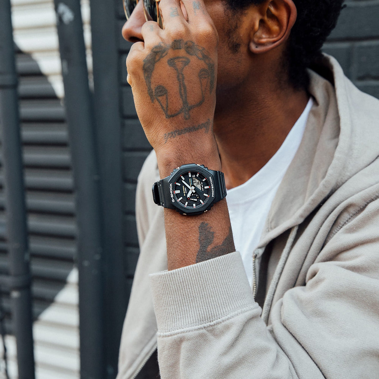 GA-2100 Reloj G-Shock Pulsera de Caucho para Hombre Doble hora