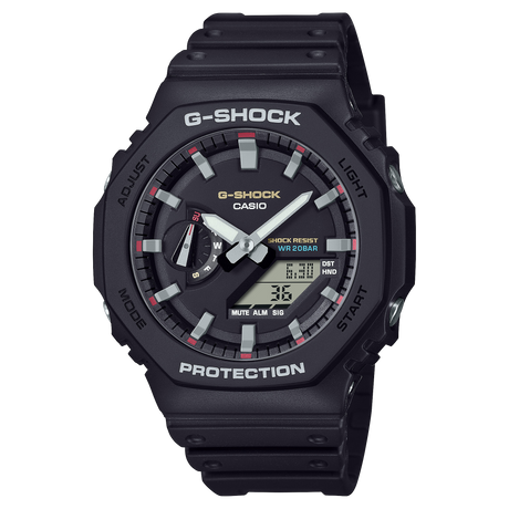 GA-2100 Reloj G-Shock Pulsera de Caucho para Hombre Doble hora