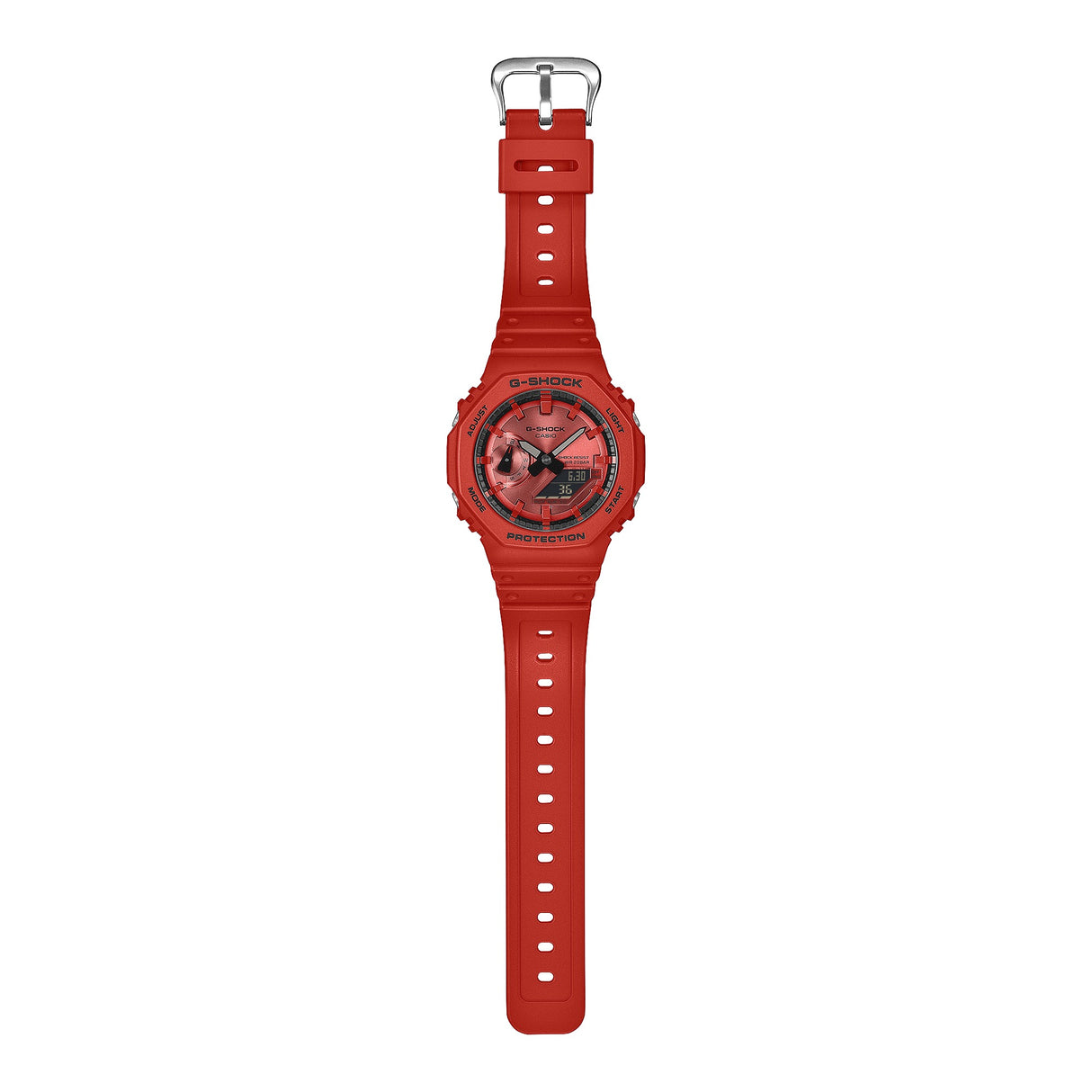 GA-2100 Reloj G-Shock Pulsera de Caucho para Hombre Doble hora