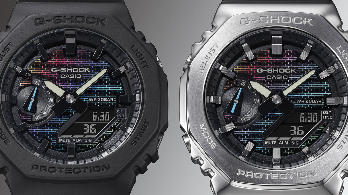 GA-2100 Reloj G-Shock Pulsera de Caucho para Hombre Doble hora