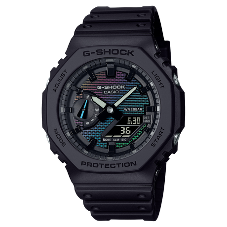 GA-2100 Reloj G-Shock Pulsera de Caucho para Hombre Doble hora