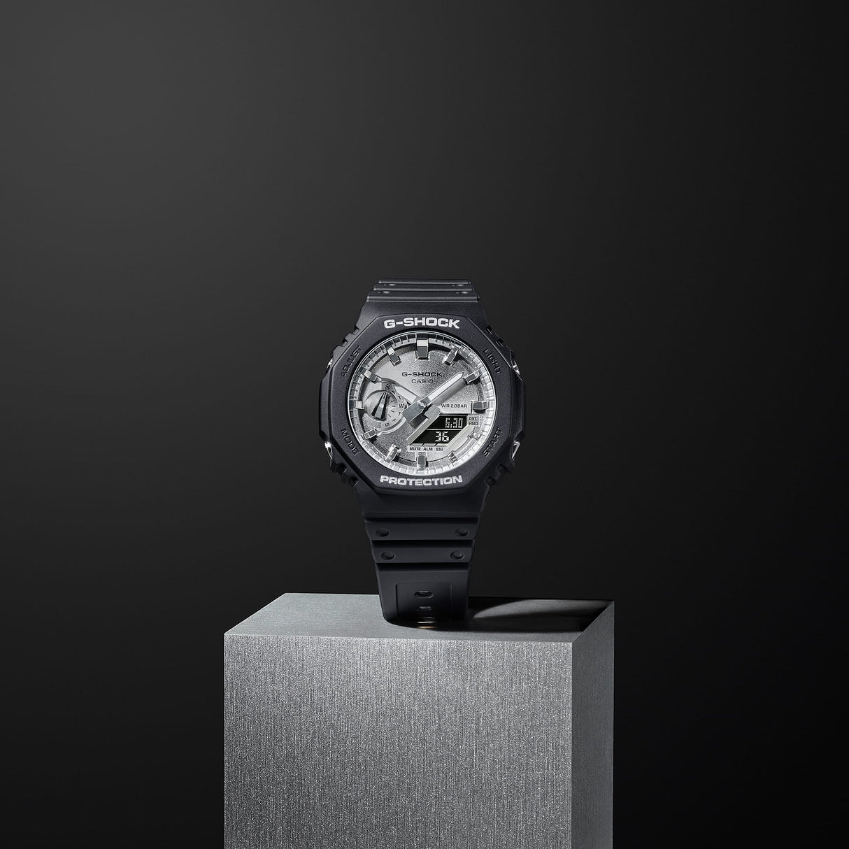 GA-2100 Reloj G-Shock Pulsera de Caucho para Hombre Doble hora