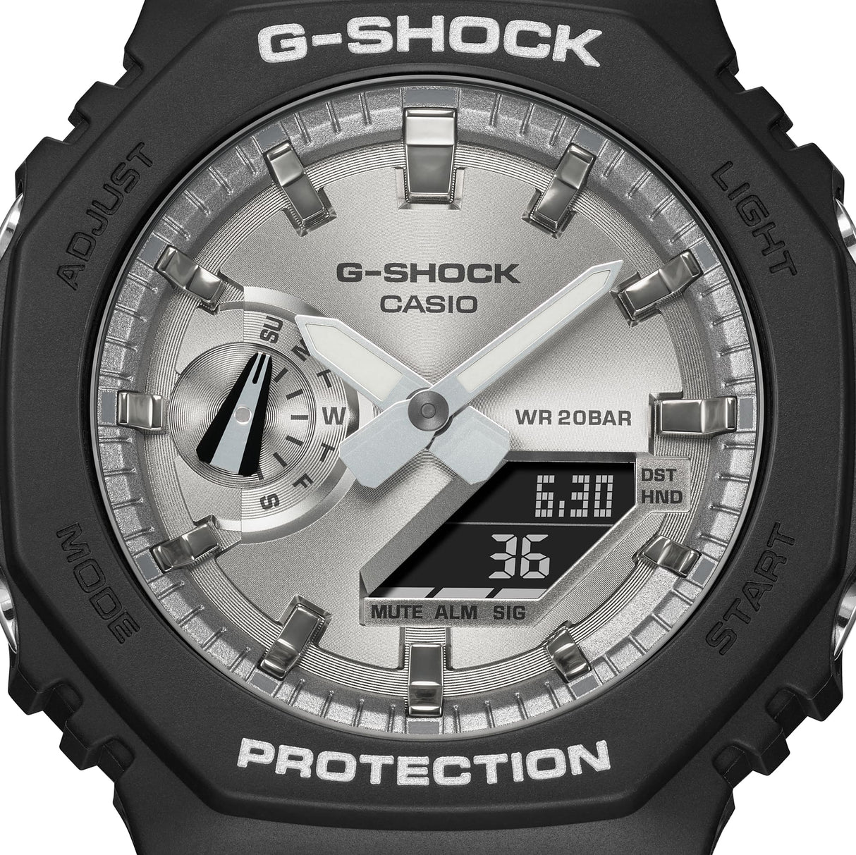GA-2100 Reloj G-Shock Pulsera de Caucho para Hombre Doble hora
