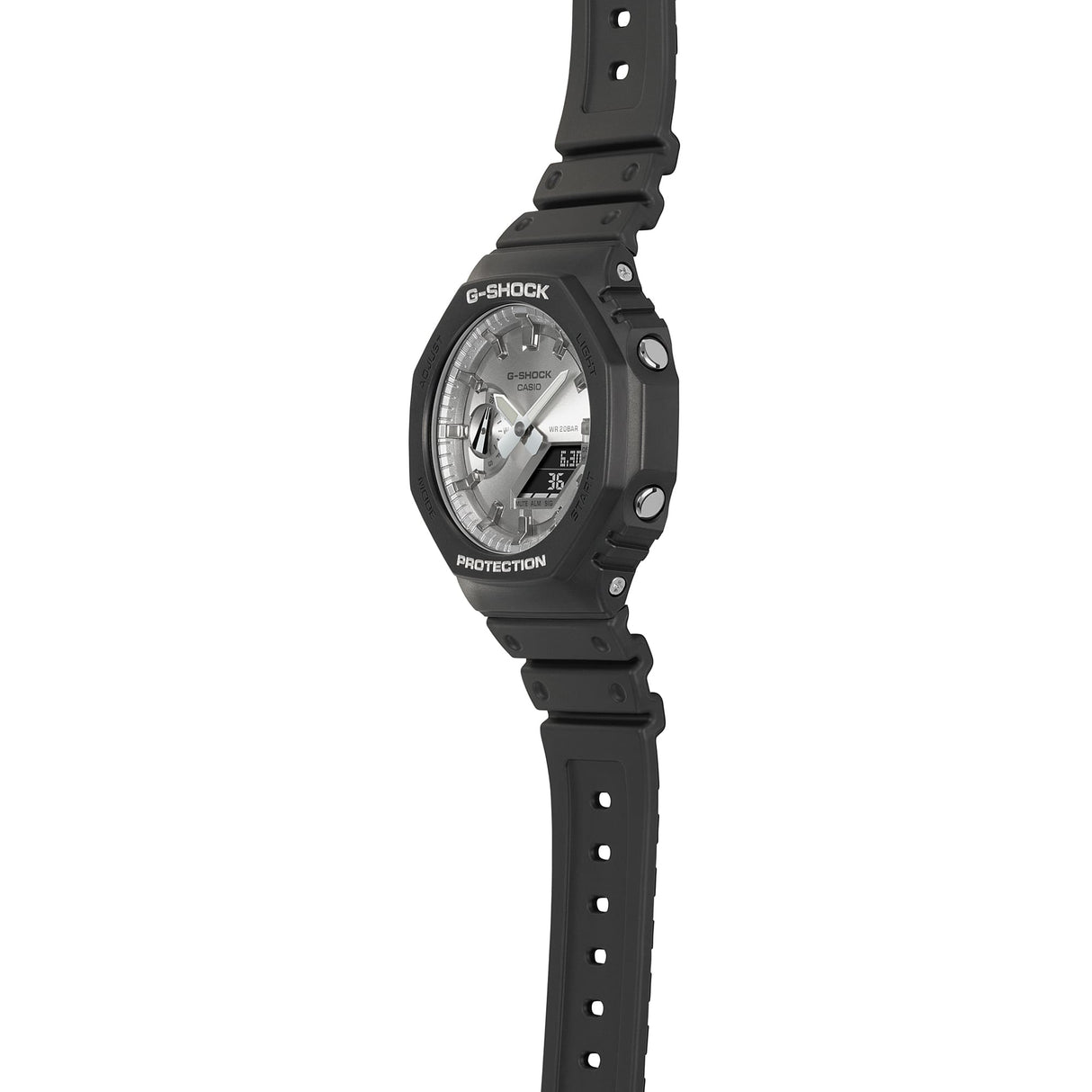 GA-2100 Reloj G-Shock Pulsera de Caucho para Hombre Doble hora