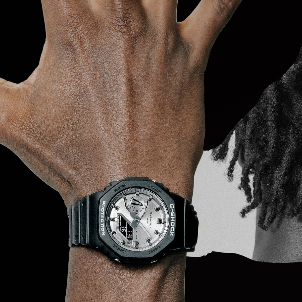 GA-2100 Reloj G-Shock Pulsera de Caucho para Hombre Doble hora
