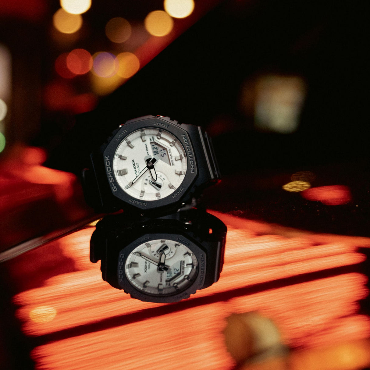 GA-2100 Reloj G-Shock Pulsera de Caucho para Hombre Doble hora