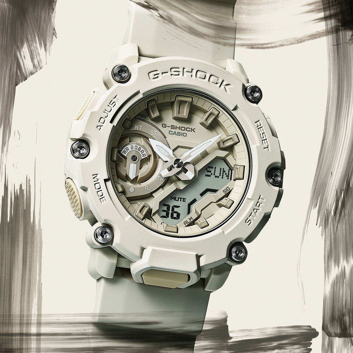 GA-2100 Reloj G-Shock Pulsera de Caucho para Hombre Doble hora