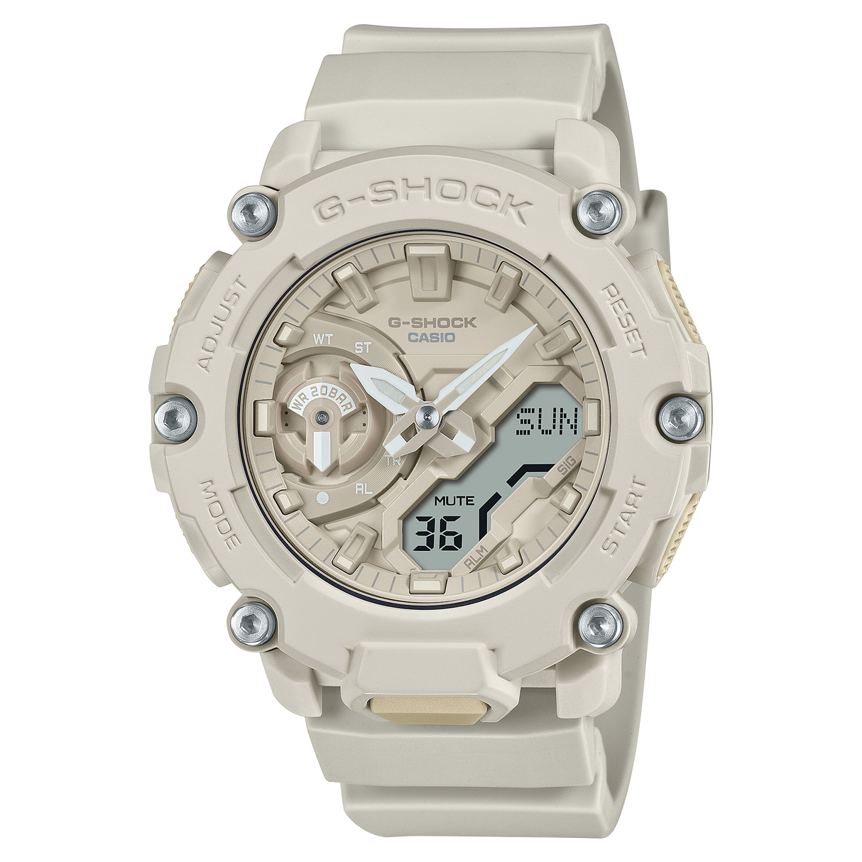 GA-2100 Reloj G-Shock Pulsera de Caucho para Hombre Doble hora