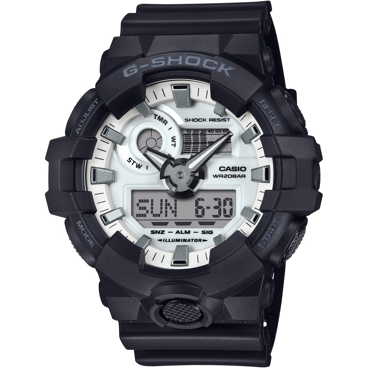 GA-700 Reloj G-Shock Pulsera de Caucho para Hombre Doble hora