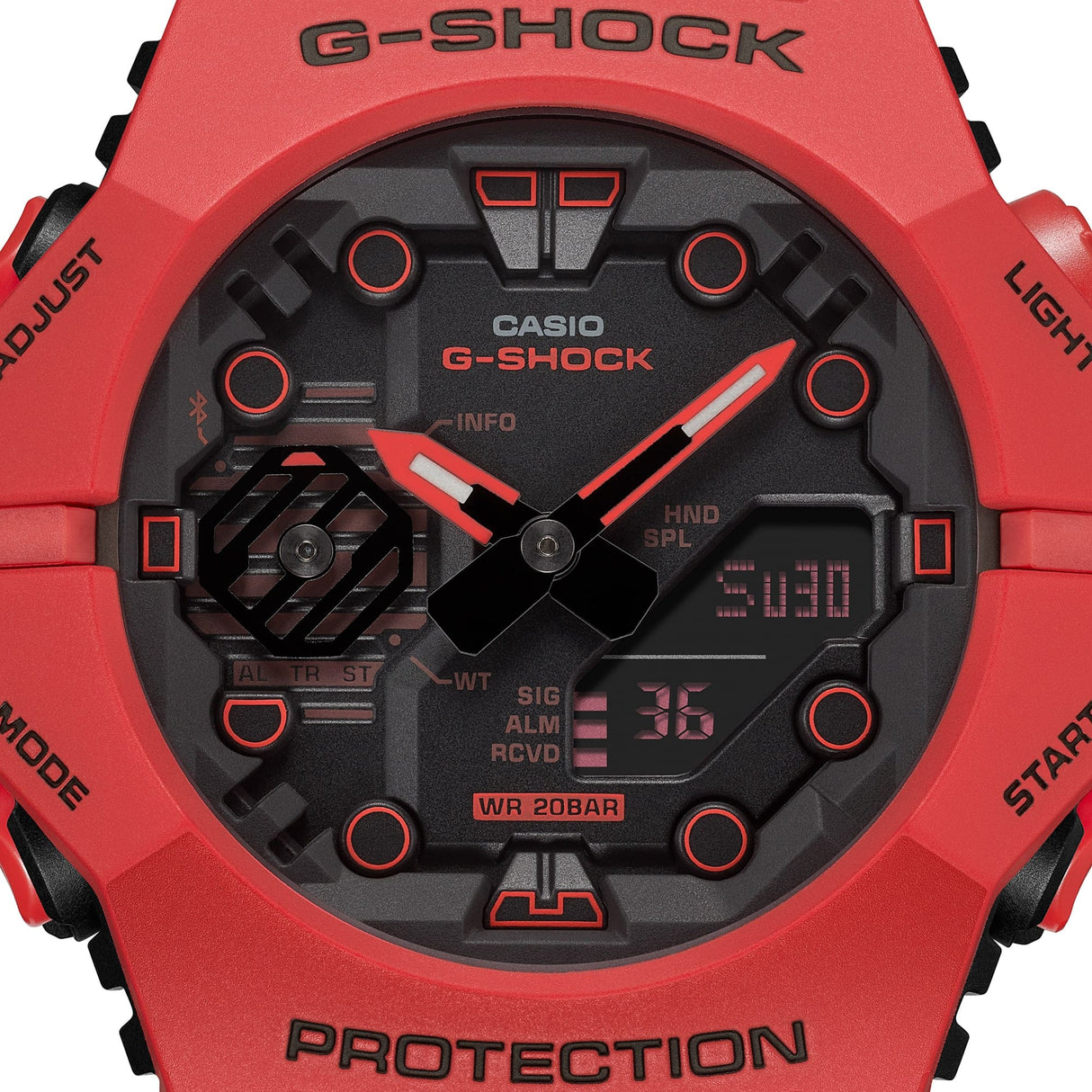 GA-B001 Reloj G-Shock Pulsera de Resina para Hombre Doble hora Bluetooth