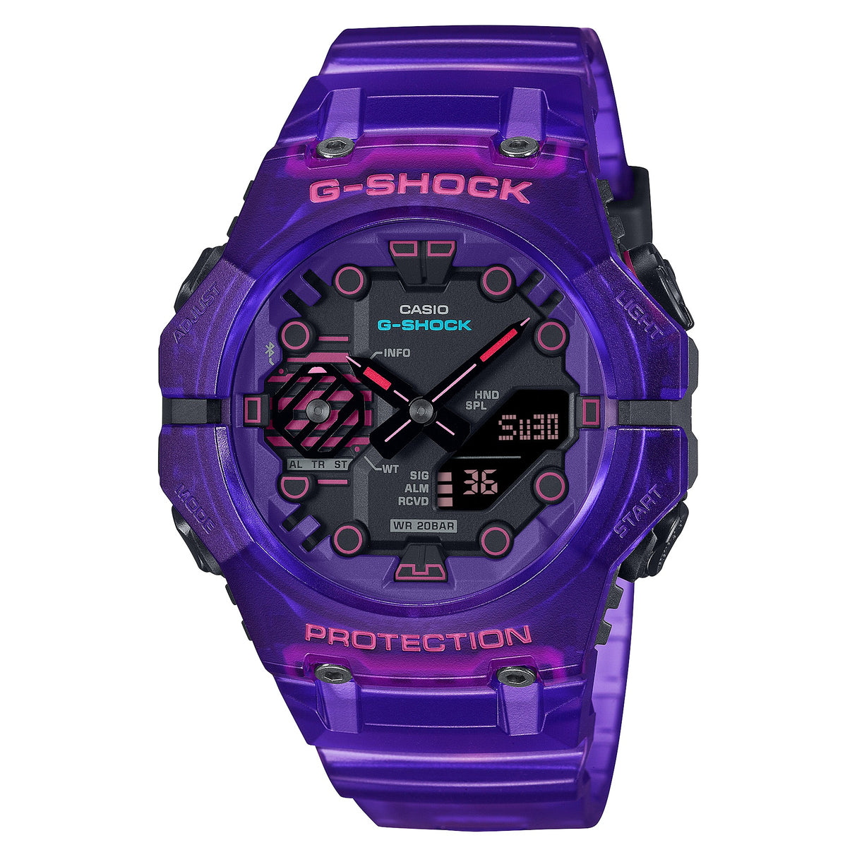 GA-B001 Reloj G-Shock Pulsera de Resina para Hombre Doble hora Bluetooth