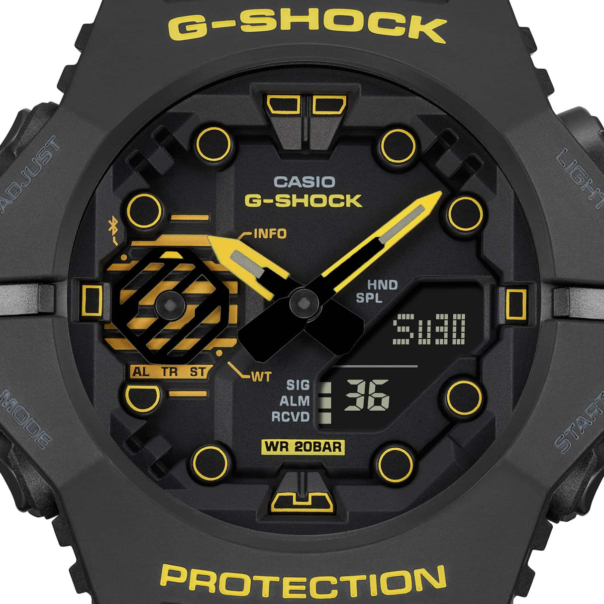 GA-B001 Reloj G-Shock Pulsera de Resina para Hombre Doble hora Bluetooth