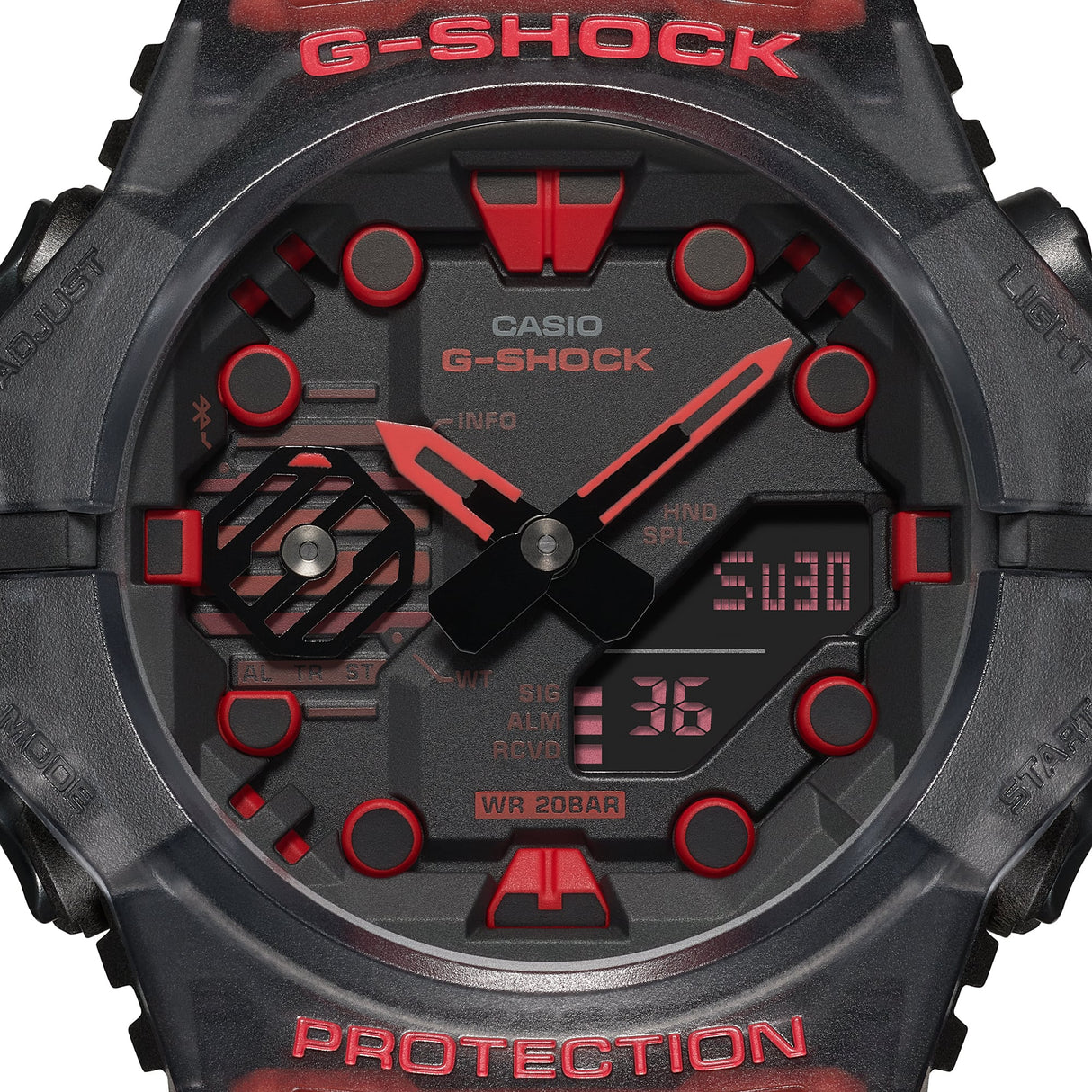 GA-B001 Reloj G-Shock Pulsera de Resina para Hombre Doble hora Bluetooth