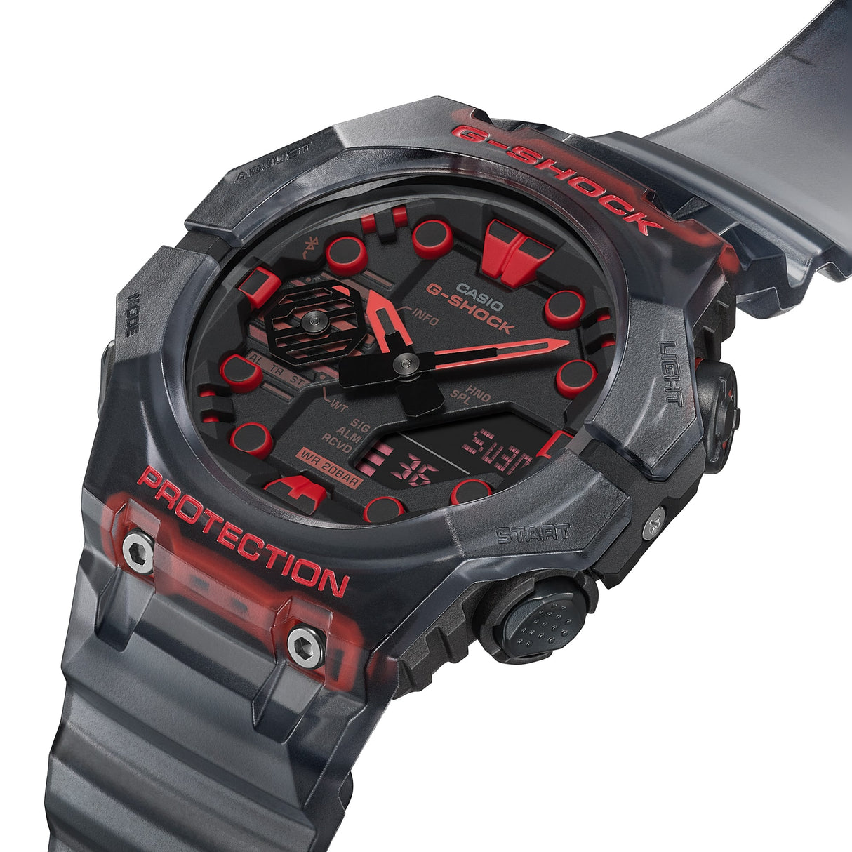 GA-B001 Reloj G-Shock Pulsera de Resina para Hombre Doble hora Bluetooth