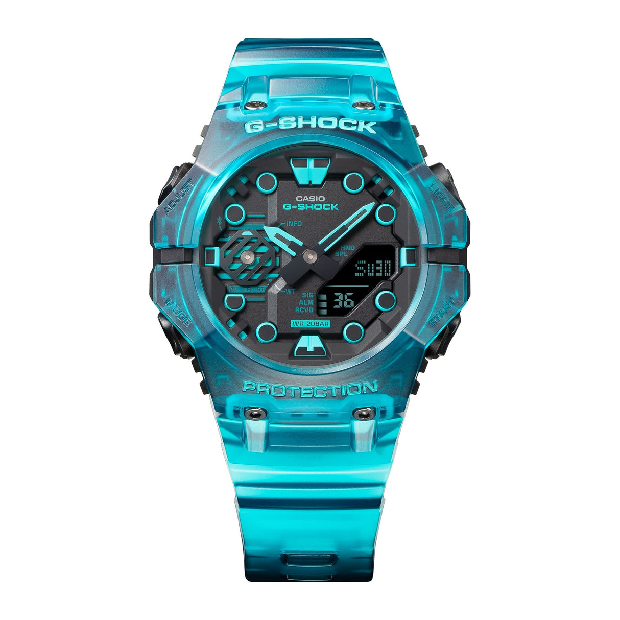 GA-B001 Reloj G-Shock Pulsera de Resina para Hombre Doble hora Bluetooth