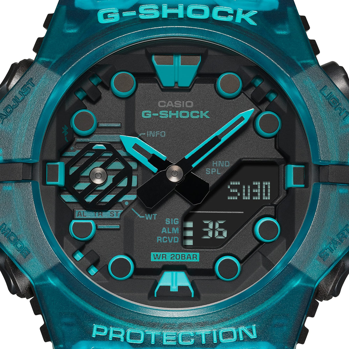 GA-B001 Reloj G-Shock Pulsera de Resina para Hombre Doble hora Bluetooth