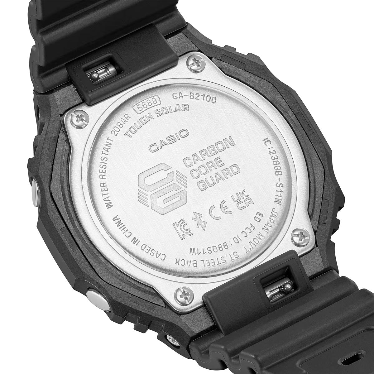 GA-B2100 Reloj G-Shock Pulsera de Goma para Hombre Doble hora Bluetooth