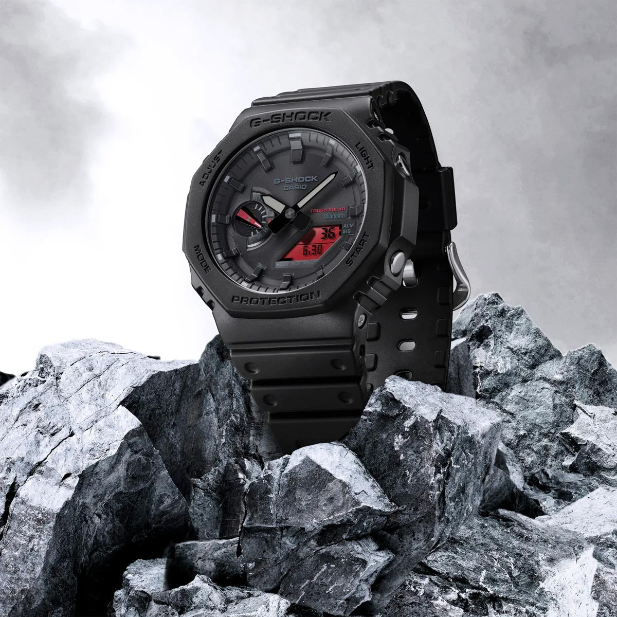 GA-B2100 Reloj G-Shock Pulsera de Goma para Hombre Doble hora Bluetooth