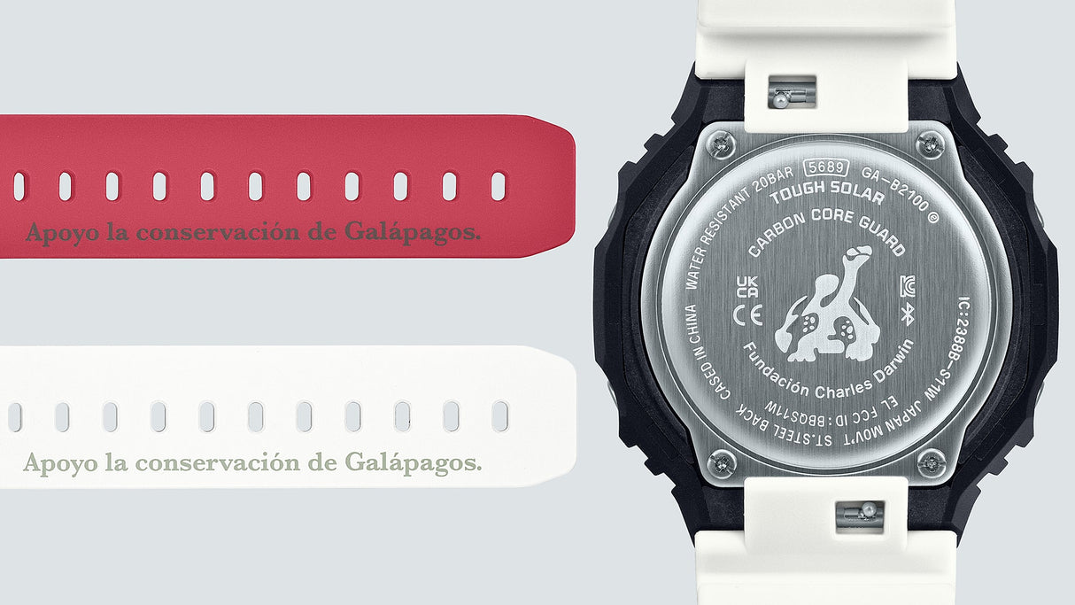 GA-B2100 Reloj G-Shock Pulsera de Goma para Hombre Doble hora Bluetooth