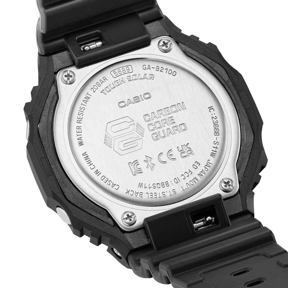 GA-B2100 Reloj G-Shock Pulsera de Goma para Hombre Doble hora Bluetooth
