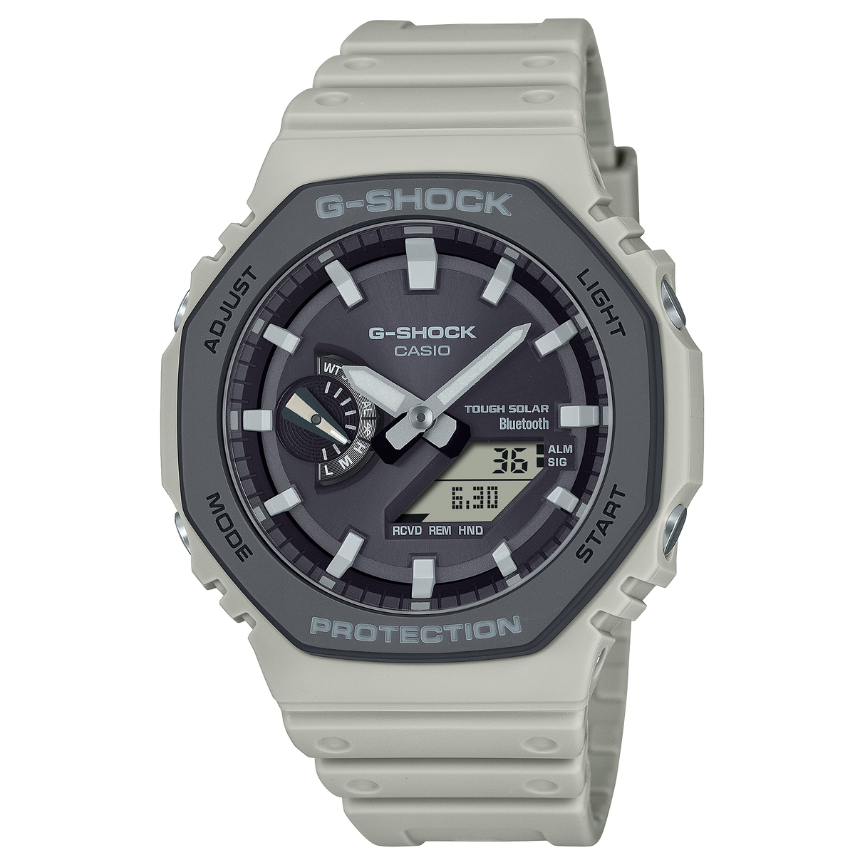 GA-B2100 Reloj G-Shock Pulsera de Goma para Hombre Doble hora Bluetooth
