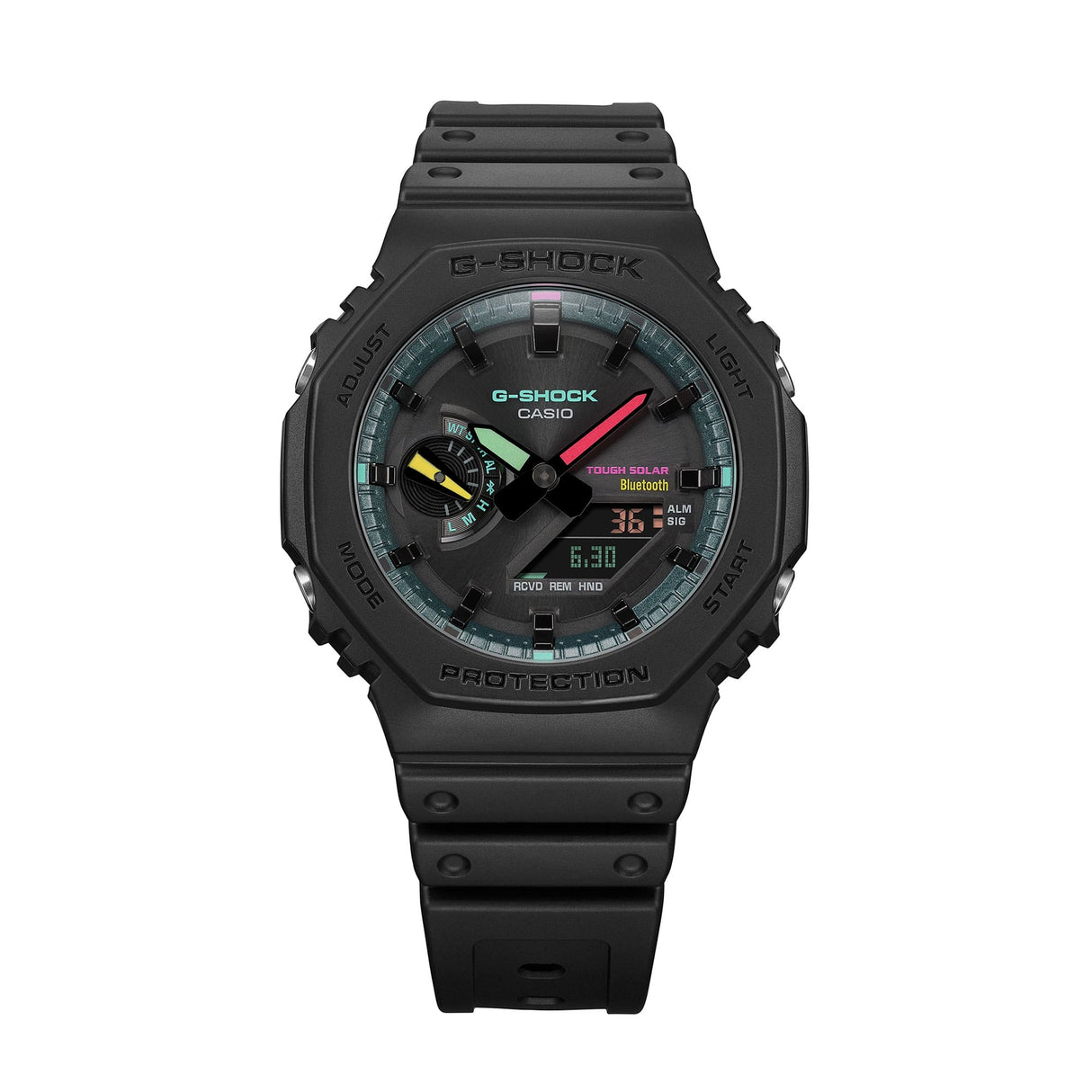 GA-B2100 Reloj G-Shock Pulsera de Goma para Hombre Doble hora Bluetooth