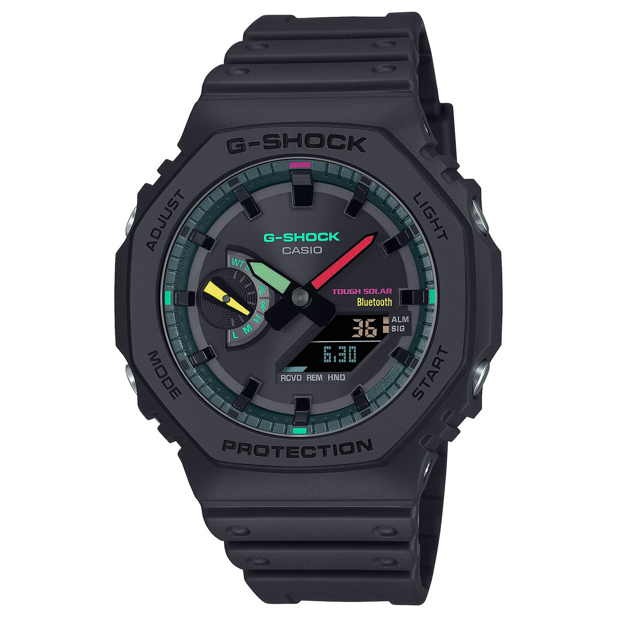 GA-B2100 Reloj G-Shock Pulsera de Goma para Hombre Doble hora Bluetooth