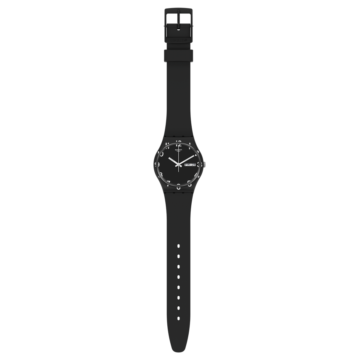 GB757 Reloj Swatch Over Black de hombre pulsera de resina 34 mm