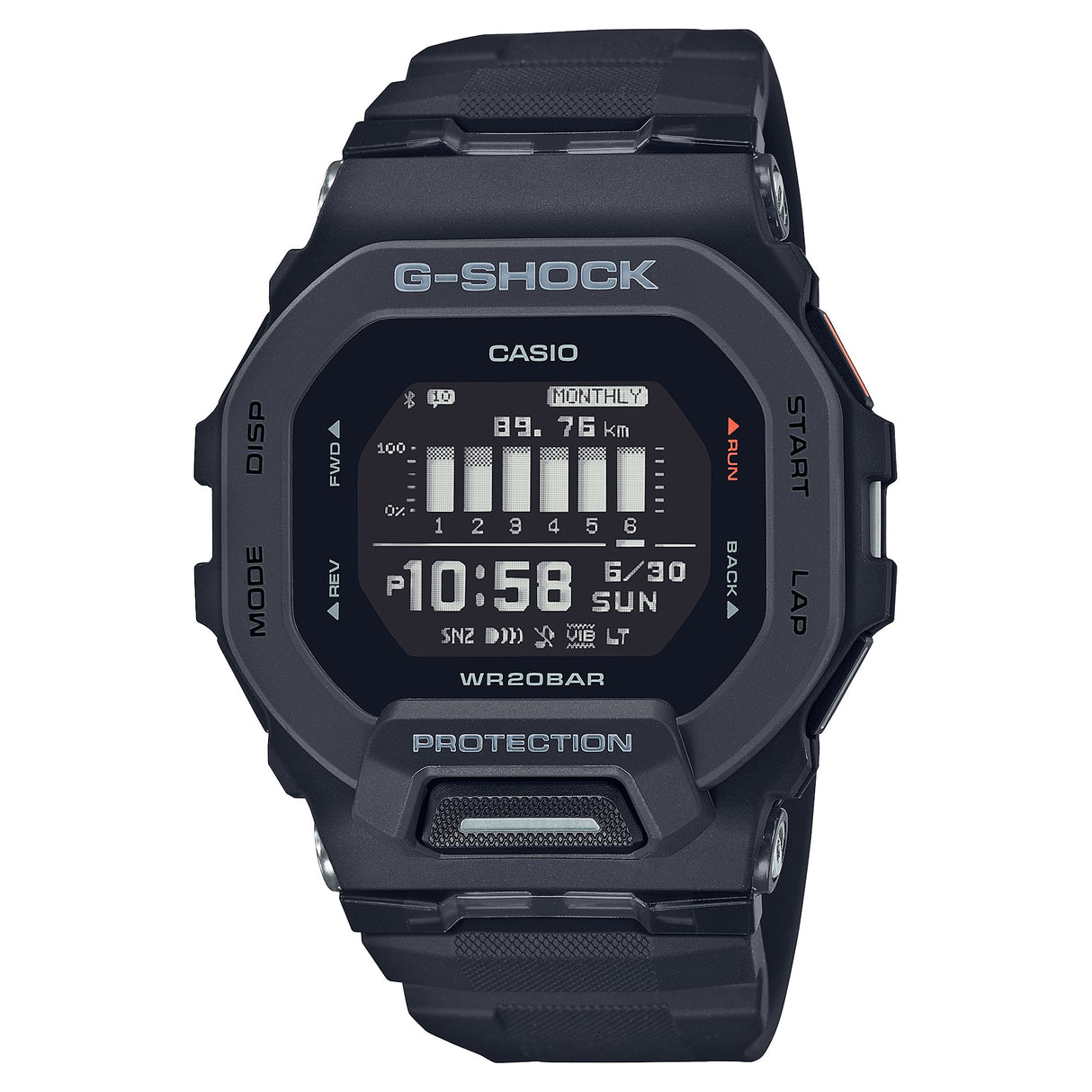 GBD-200 Reloj G-Shock Pulsera de Caucho para Hombre Digital Bluetooth