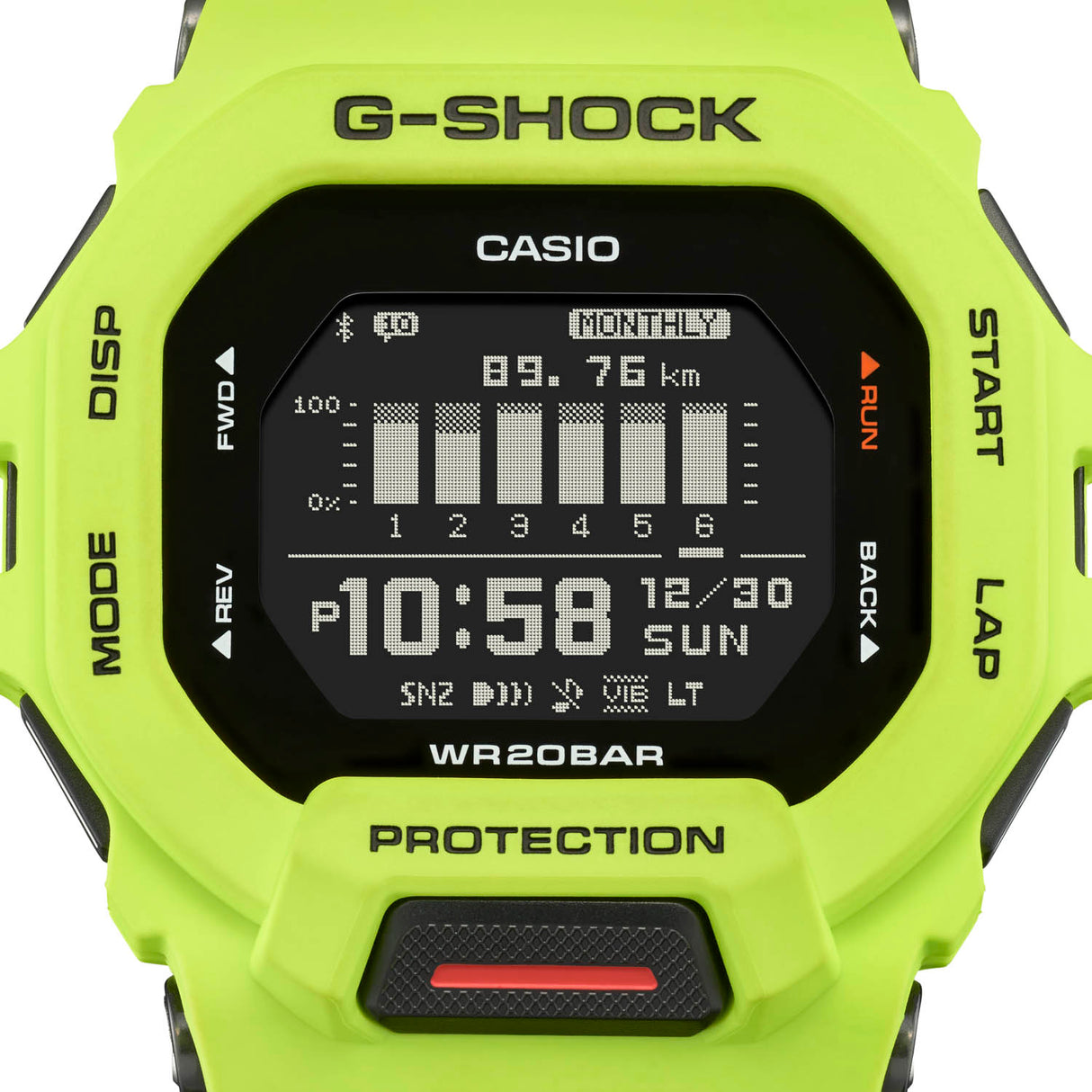 GBD-200 Reloj G-Shock Pulsera de Caucho para Hombre Digital Bluetooth