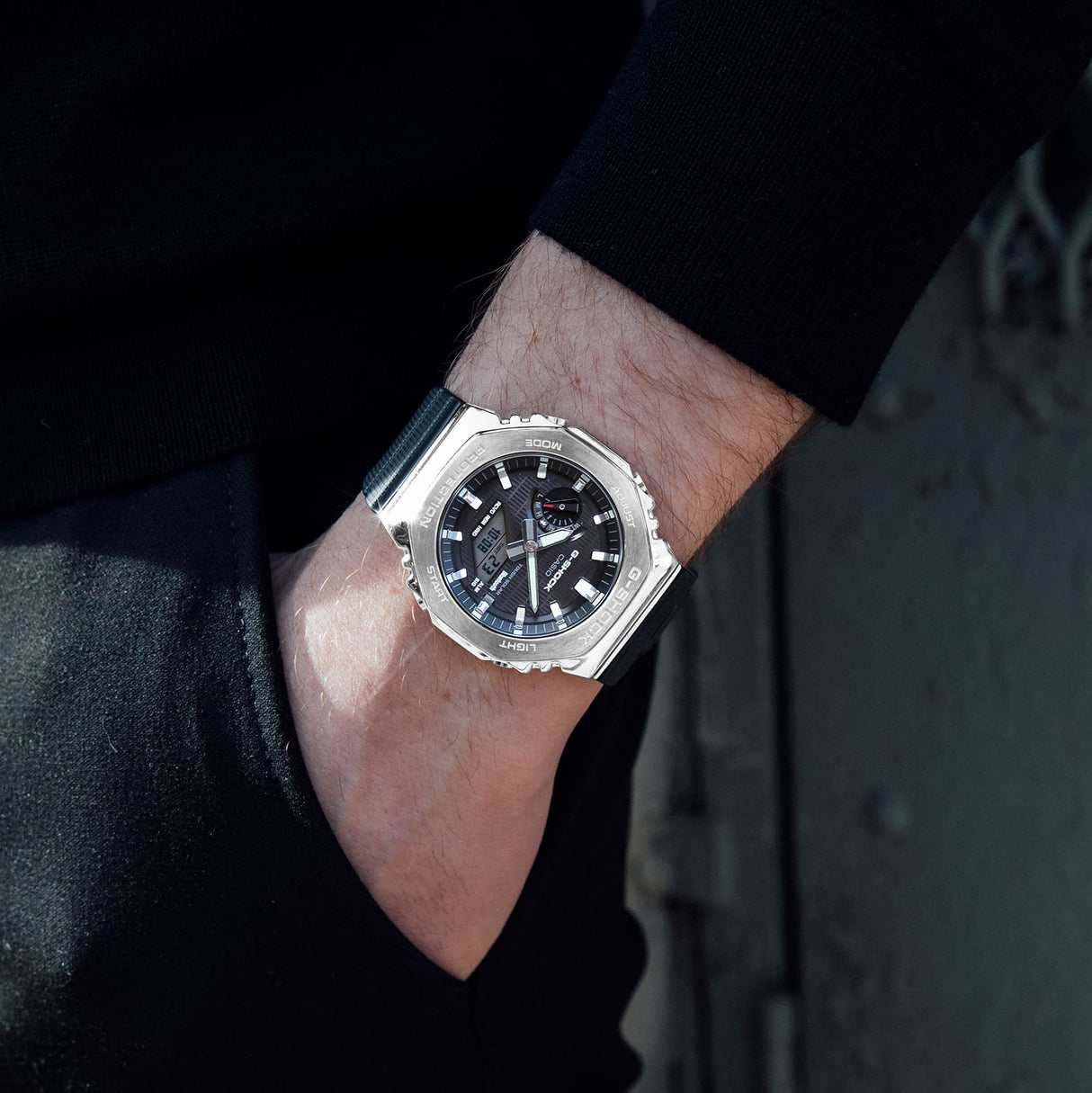 GBM-2100 Reloj G-Shock de caballero pulsera de resina doble hora