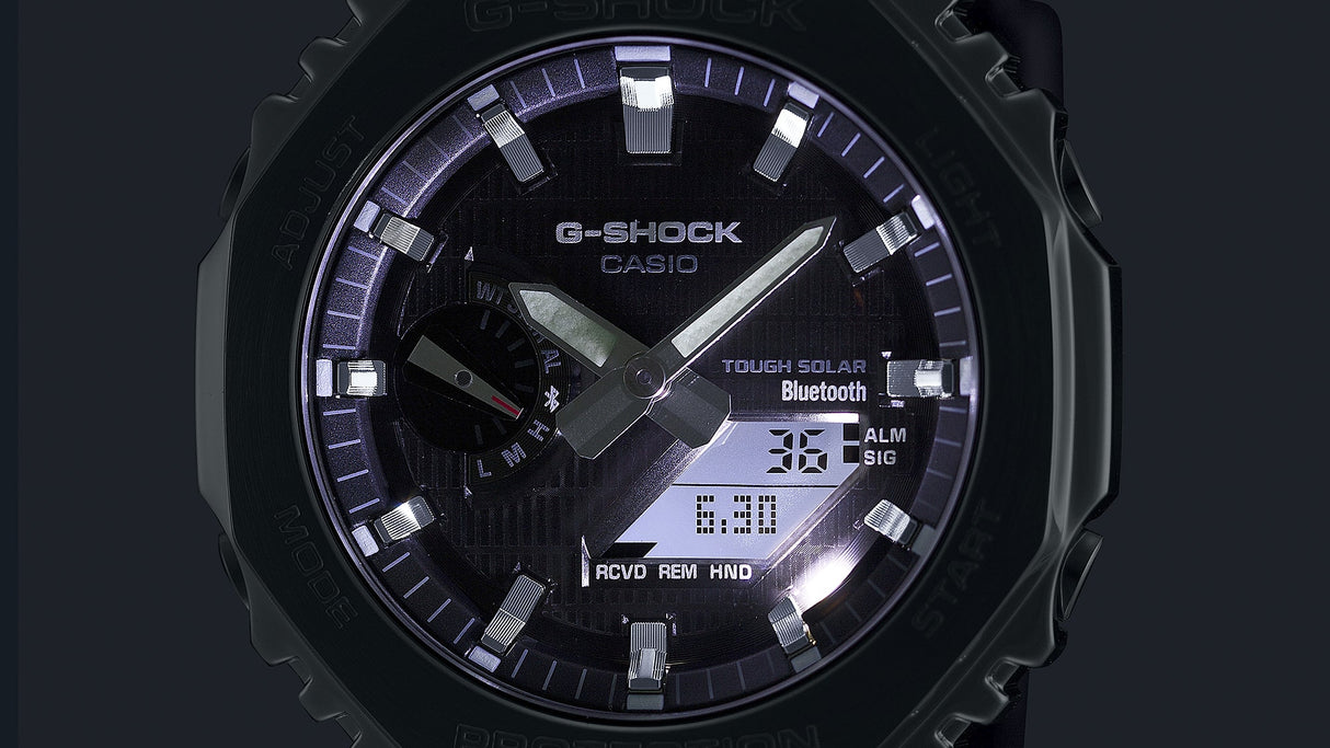 GBM-2100 Reloj G-Shock de caballero pulsera de resina doble hora