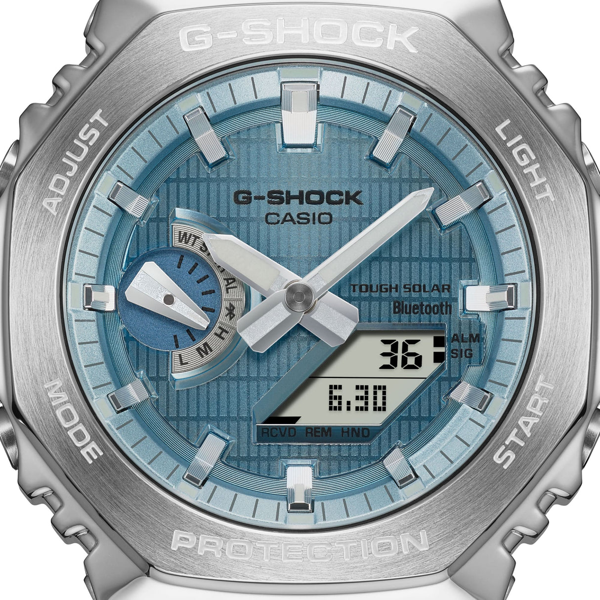 GBM-2100 Reloj G-Shock de caballero pulsera de resina doble hora