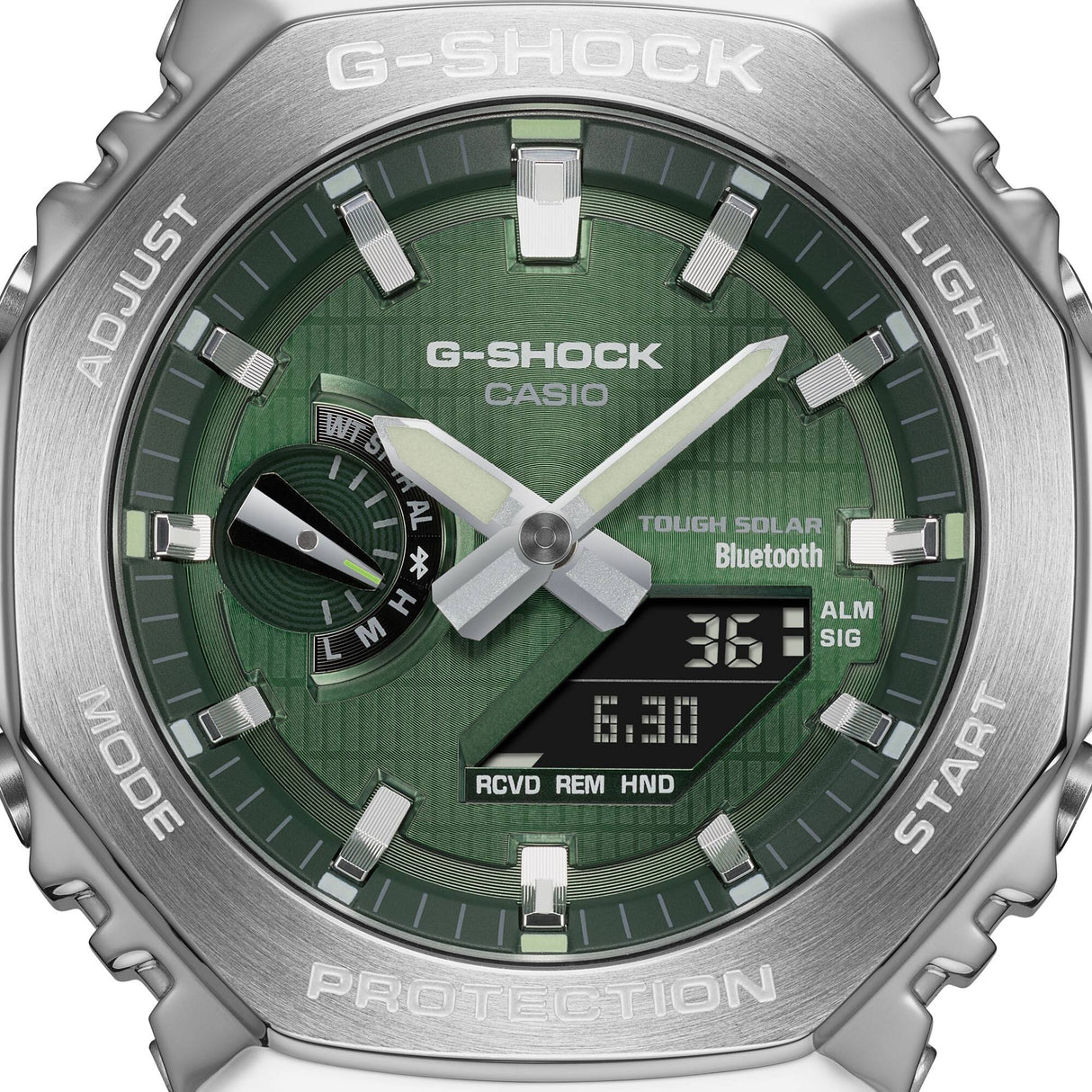 GBM-2100 Reloj G-Shock de caballero pulsera de resina doble hora
