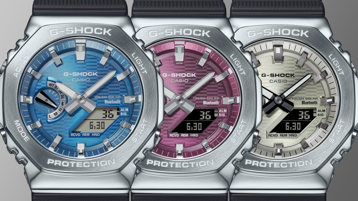 GBM-2100 Reloj G-Shock de caballero pulsera de resina doble hora