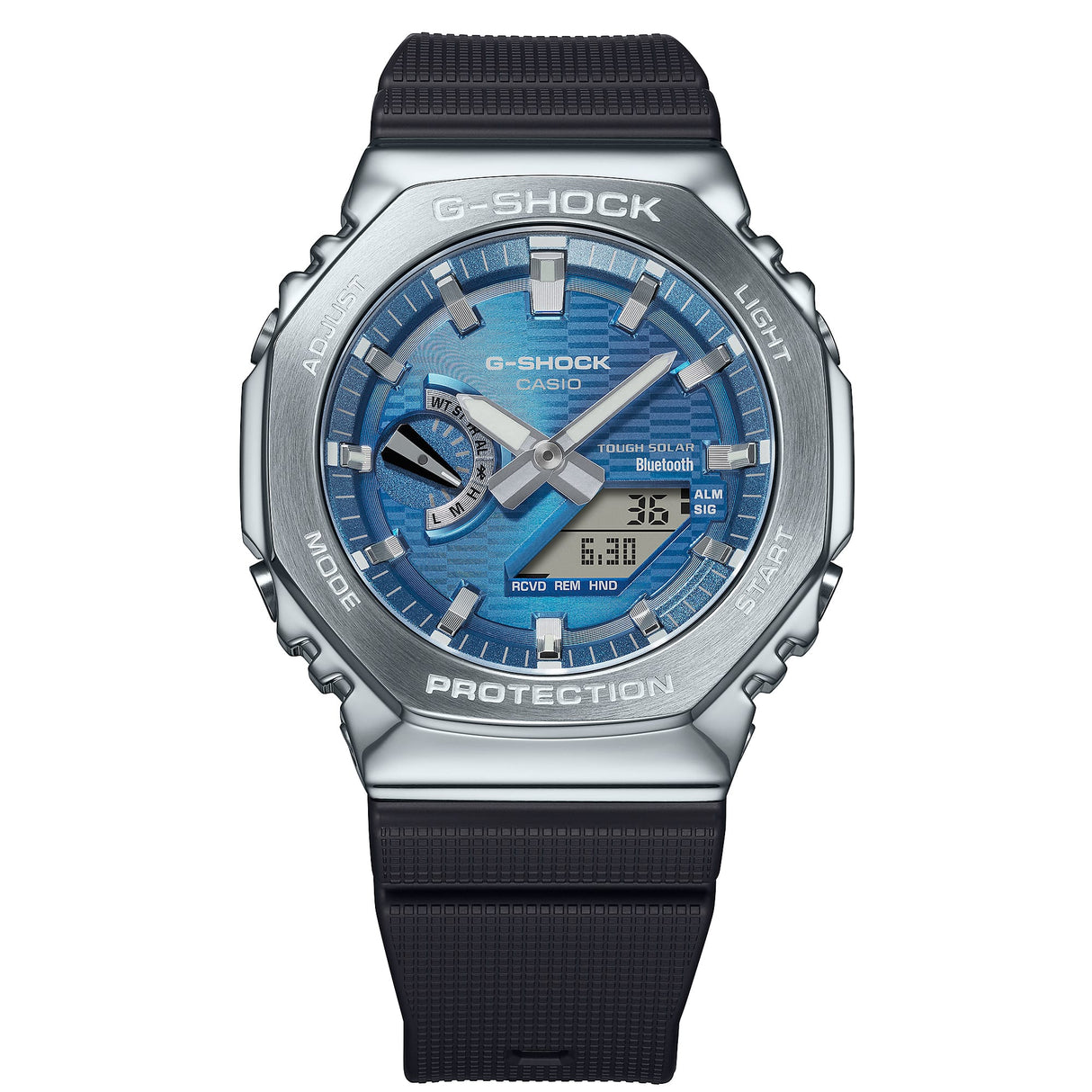 GBM-2100 Reloj G-Shock de caballero pulsera de resina doble hora