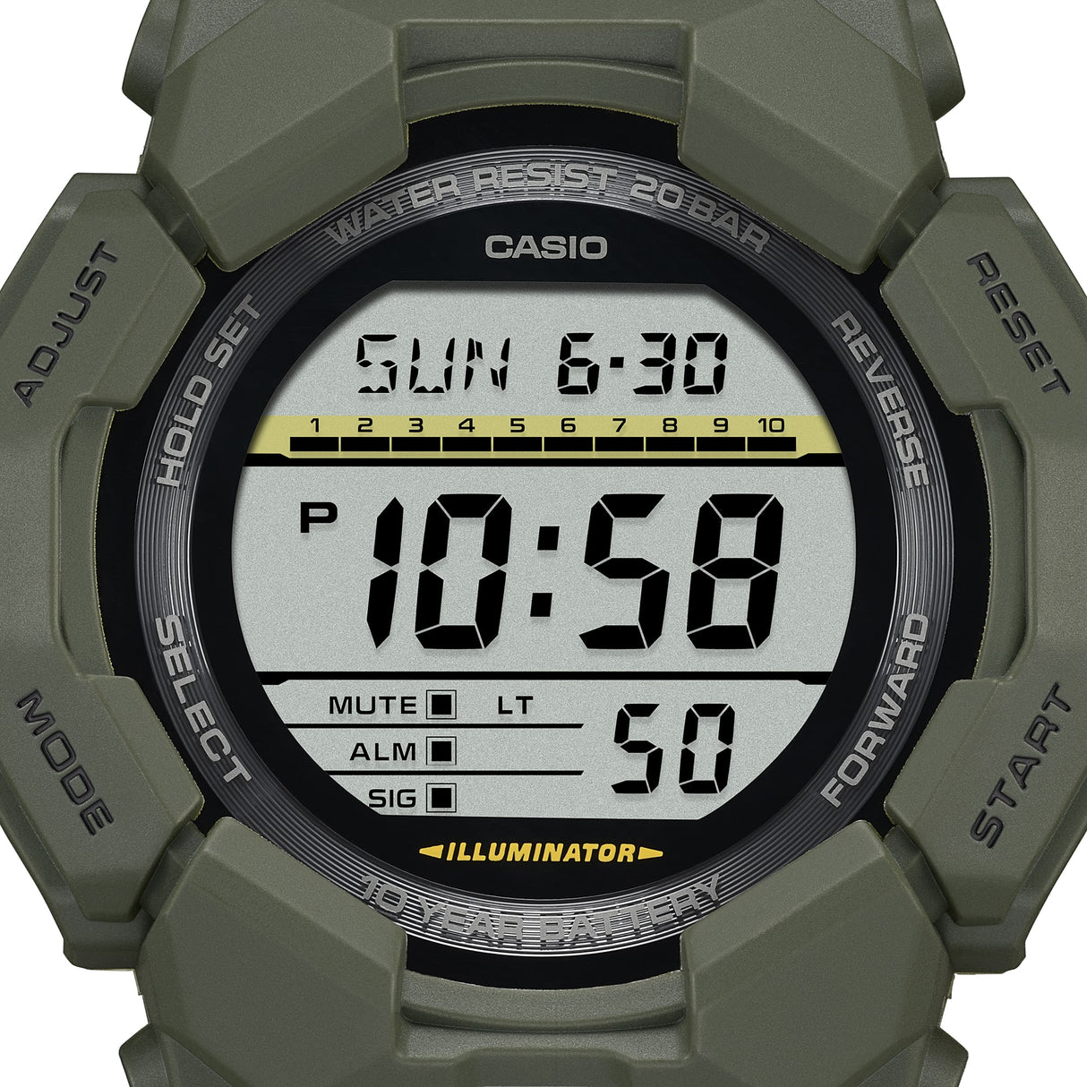 GD-010 Reloj G-Shock para caballero pulsera de Resina 10 años de batería