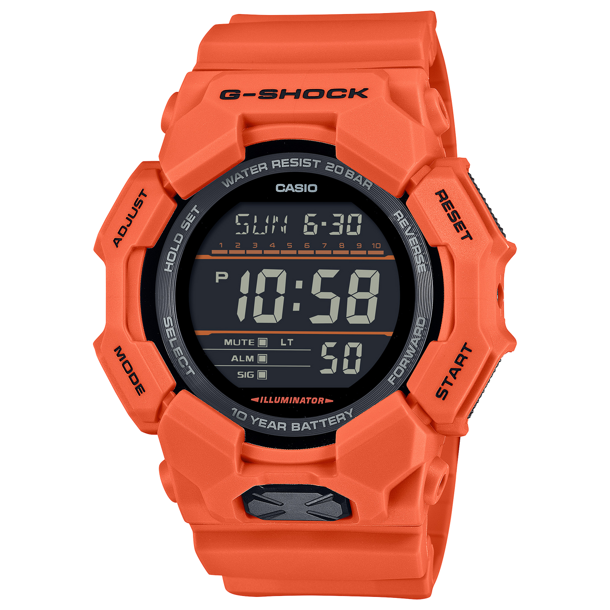 GD-010 Reloj G-Shock para caballero pulsera de Resina 10 años de batería